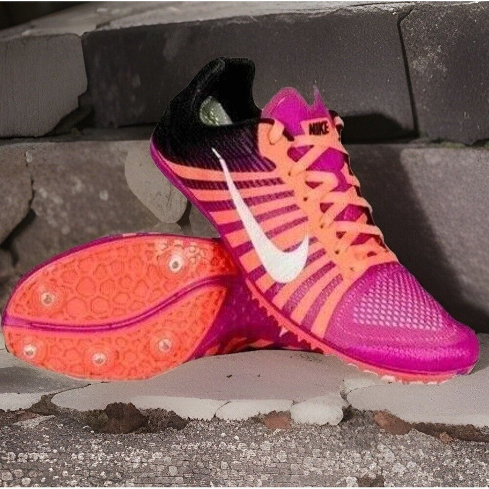 Nike Men's Zoom D Distance Racing Track Shoes Cleats 819164-601 Pink‎ Size 11.5
